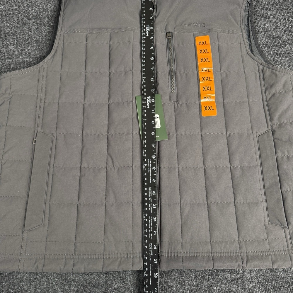 Orvis Vest Mens Size XXL Gray Blazer‎ Quilted Jacket Sleeveless 1174138 BIG NWT - Picture 8 of 12
